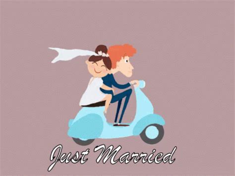 just married gif